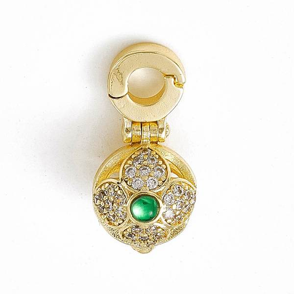 PandaHall Brass Micro Pave Clear Cubic Zirconia Bead Cage Pendants, with Green Glass, Round Cage Charms, Real 18K Gold Plated, 16x7.5x8.5mm...
PandaHall Brass Micro Pave Clear Cubic Zirconia Bead Cage Pendants, with Green Glass, Round Cage Charms, Real 18K Gold Plated, 16x7.5x8.5mm...
