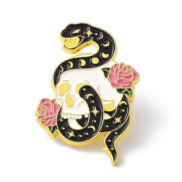PandaHall Snake with Flower Black Art Cool Enamel Pin, Alloy Enamel Brooch for Backpacks Clothes, Golden, Pink, 33x23x9.5mm, Pin: 1mm...
PandaHall Snake with Flower Black Art Cool Enamel Pin, Alloy Enamel Brooch for Backpacks Clothes, Golden, Pink, 33x23x9.5mm, Pin: 1mm...