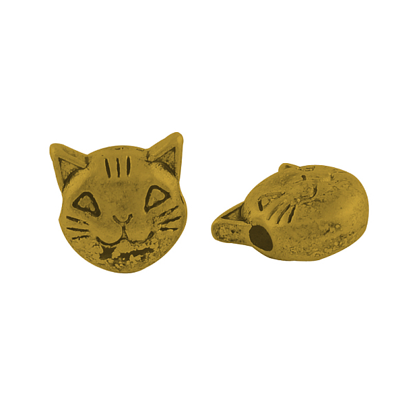 PandaHall Tibetan Style Alloy Kitten Beads, Cat Head, Lead Free & Cadmium Free, Antique Golden, 8x8x5mm, Hole: 2mm Alloy Cat Shape
PandaHall Tibetan Style Alloy Kitten Beads, Cat Head, Lead Free & Cadmium Free, Antique Golden, 8x8x5mm, Hole: 2mm Alloy Cat Shape