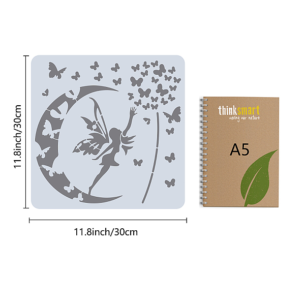 PandaHall GORGECRAFT Large Angel Stencils 12x12 Inch Reusable Moon Stencil Butterfly Template Signs Decoration for Painting on Wood Wall...
PandaHall GORGECRAFT Large Angel Stencils 12x12 Inch Reusable Moon Stencil Butterfly Template Signs Decoration for Painting on Wood Wall...
