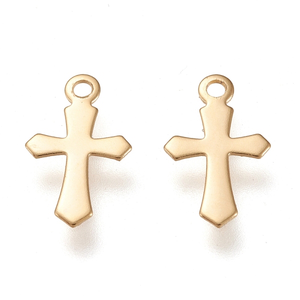 PandaHall 304 Stainless Steel Pendants, Laser Cut, Cross, Golden, 11.5x7x0.3mm, Hole:1.2mm 304 Stainless Steel Cross
PandaHall 304 Stainless Steel Pendants, Laser Cut, Cross, Golden, 11.5x7x0.3mm, Hole:1.2mm 304 Stainless Steel Cross