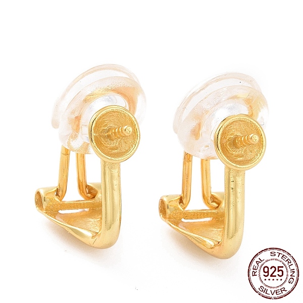 PandaHall 925 Sterling Silver Clip-on Earring Findings, Earring Settings for Half Drilled Beads, with Plastic Plug, Golden, 16x8x10mm, Pin...
PandaHall 925 Sterling Silver Clip-on Earring Findings, Earring Settings for Half Drilled Beads, with Plastic Plug, Golden, 16x8x10mm, Pin...
