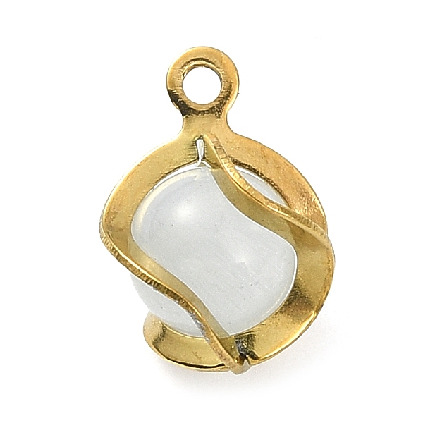 PandaHall 304 Stainless Steel Cat Eye Pendants, Golden, 11x8x8mm, Hole: 1.2mm Stainless Steel+Cat Eye
PandaHall 304 Stainless Steel Cat Eye Pendants, Golden, 11x8x8mm, Hole: 1.2mm Stainless Steel+Cat Eye