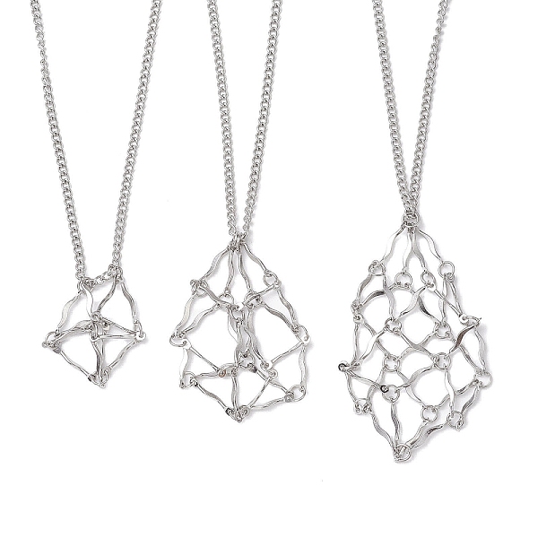 PandaHall 3Pcs 3 Sizes Stainless Steel Macrame Pouch Empty Stone Holder for Necklace Makings, Stainless Steel Color, 17.91~28.15 inch...
PandaHall 3Pcs 3 Sizes Stainless Steel Macrame Pouch Empty Stone Holder for Necklace Makings, Stainless Steel Color, 17.91~28.15 inch...
