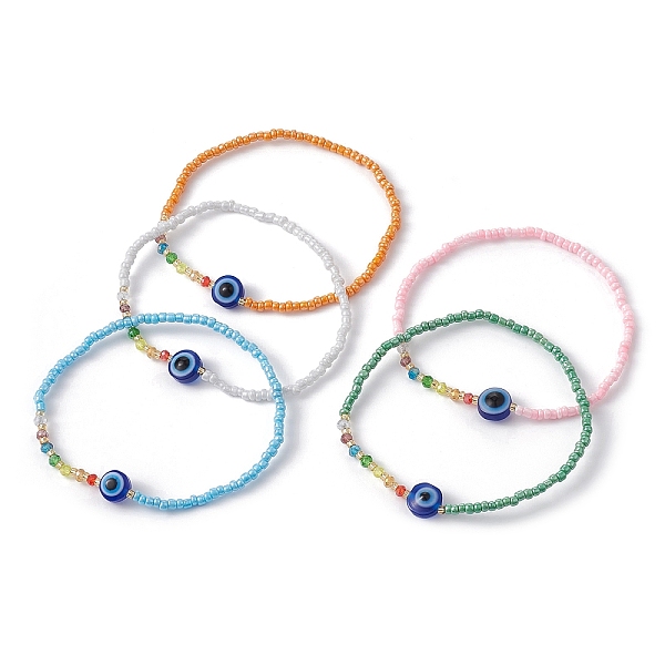 PandaHall Evil Eye Resin & Glass Beaded Stretch Bracelet, Mixed Color, Inner Diameter: 2 inch(5cm) Resin Evil Eye Multicolor
PandaHall Evil Eye Resin & Glass Beaded Stretch Bracelet, Mixed Color, Inner Diameter: 2 inch(5cm) Resin Evil Eye Multicolor
