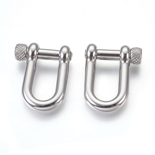 PandaHall 304 Stainless Steel D-Ring Anchor Shackle Clasps, Stainless Steel Color, 33x25x9mm, Inner Diameter: 10x20.5mm 304 Stainless Steel
PandaHall 304 Stainless Steel D-Ring Anchor Shackle Clasps, Stainless Steel Color, 33x25x9mm, Inner Diameter: 10x20.5mm 304 Stainless Steel
