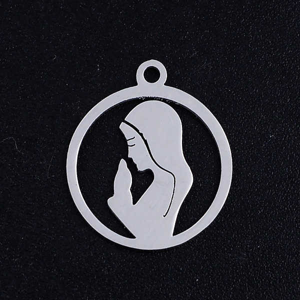 PandaHall 201 Stainless Steel Pendants, Virgin Mary, Stainless Steel Color, 17.5x15x1mm, Hole: 1.5mm 201 Stainless Steel Human
PandaHall 201 Stainless Steel Pendants, Virgin Mary, Stainless Steel Color, 17.5x15x1mm, Hole: 1.5mm 201 Stainless Steel Human