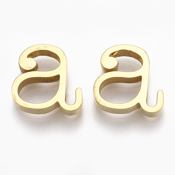 PandaHall 304 Stainless Steel Pendants, Golden, Letter, Letter.A, 12x12x3mm, Hole: 1.8mm 304 Stainless Steel Letter
PandaHall 304 Stainless Steel Pendants, Golden, Letter, Letter.A, 12x12x3mm, Hole: 1.8mm 304 Stainless Steel Letter