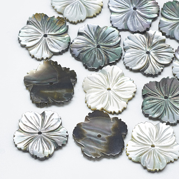 PandaHall Black Lip Shell Beads, Flower, Black, 19x19x2~3mm, Hole: 1.2mm Black Lip Shell Flower Black
PandaHall Black Lip Shell Beads, Flower, Black, 19x19x2~3mm, Hole: 1.2mm Black Lip Shell Flower Black