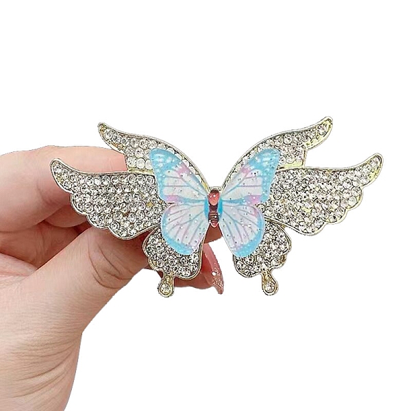 PandaHall Alloy Rhinestone Hair Braaettes, Butterfly, Sky Blue, 50x95mm Alloy Butterfly
PandaHall Alloy Rhinestone Hair Braaettes, Butterfly, Sky Blue, 50x95mm Alloy Butterfly