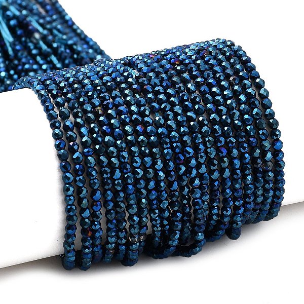 PandaHall Electroplate Glass Beads Strands, Full Plated, Faceted Round, Blue Plated, 2mm, Hole: 0.7mm, about 184~187pcs/strand, 14.45''...
PandaHall Electroplate Glass Beads Strands, Full Plated, Faceted Round, Blue Plated, 2mm, Hole: 0.7mm, about 184~187pcs/strand, 14.45''...