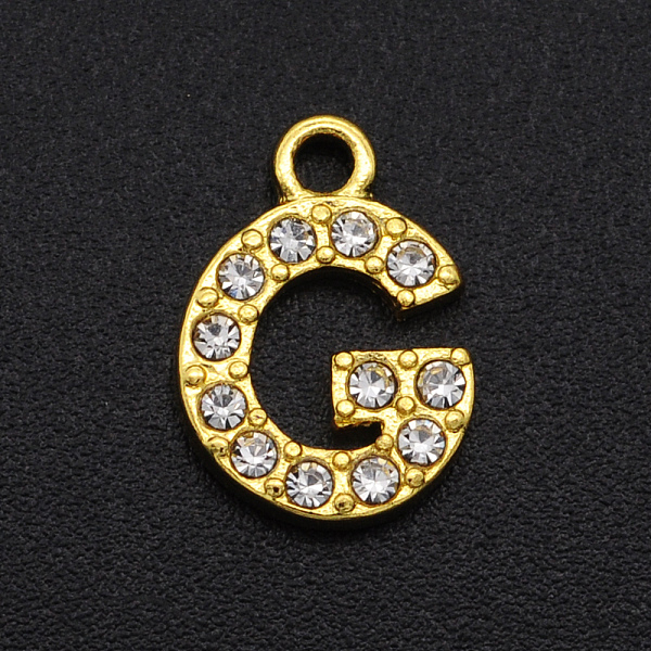 PandaHall Alloy Rhinestone Charms, Golden, Crystal, Letter, Letter.G, 12.5x9x2mm, Hole: 1.5mm Alloy+Rhinestone Letter G Clear
PandaHall Alloy Rhinestone Charms, Golden, Crystal, Letter, Letter.G, 12.5x9x2mm, Hole: 1.5mm Alloy+Rhinestone Letter G Clear