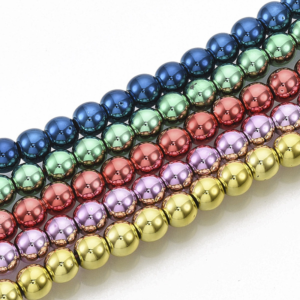 PandaHall Electroplated Non-magnetic Synthetic Hematite Beads Strands, Round, Mixed Color, 6x5.5mm, Hole: 1.4mm, about 71~72pcs/Strand...
PandaHall Electroplated Non-magnetic Synthetic Hematite Beads Strands, Round, Mixed Color, 6x5.5mm, Hole: 1.4mm, about 71~72pcs/Strand...
