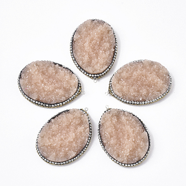 PandaHall Druzy Resin Big Pendants, with Rhinestone and Brass Loop, Teardrop, Platinum, Light Salmon, 51~52.5x36~37x11.5~13.5mm, Hole: 1.6mm..., Red
PandaHall Druzy Resin Big Pendants, with Rhinestone and Brass Loop, Teardrop, Platinum, Light Salmon, 51~52.5x36~37x11.5~13.5mm, Hole: 1.6mm..., Red
