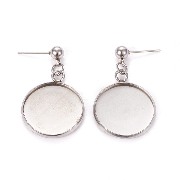 PandaHall 304 Stainless Steel Stud Earring Settings, Stainless Steel Color, 33mm, Pin: 0.9mm, Tray: 20mm 304 Stainless Steel Flat Round
PandaHall 304 Stainless Steel Stud Earring Settings, Stainless Steel Color, 33mm, Pin: 0.9mm, Tray: 20mm 304 Stainless Steel Flat Round