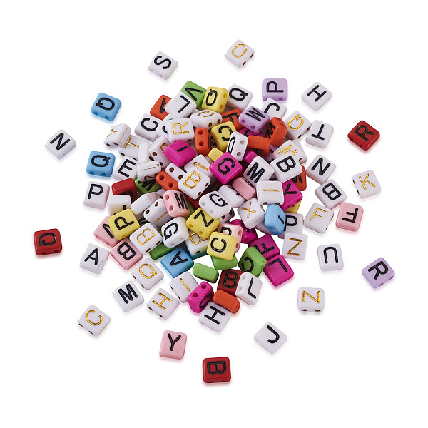 PandaHall Opaque Acrylic Multi-Strand Links, Rectangle with Letter A~Z, Mixed Color, 8~9x8x4mm, Hole: 1.5mm, 600pcs/set Acrylic Letter A~Z..., Multicolor
PandaHall Opaque Acrylic Multi-Strand Links, Rectangle with Letter A~Z, Mixed Color, 8~9x8x4mm, Hole: 1.5mm, 600pcs/set Acrylic Letter A~Z..., Multicolor