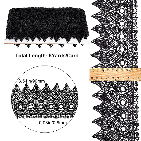 PandaHall GORGECRAFT Lace Trim Venise 90mm Wide Lace Ribbon Embroidered Edge Trimmings Waved Trimming Ribbon Black Garment Curtain...
PandaHall GORGECRAFT Lace Trim Venise 90mm Wide Lace Ribbon Embroidered Edge Trimmings Waved Trimming Ribbon Black Garment Curtain...
