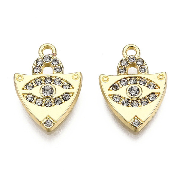 PandaHall Rack Plating Alloy Pendants, with Crystal Rhinestone, Cadmium Free & Nickel Free & Lead Free, Anchor with Horse Eye, Light Gold..., Clear
PandaHall Rack Plating Alloy Pendants, with Crystal Rhinestone, Cadmium Free & Nickel Free & Lead Free, Anchor with Horse Eye, Light Gold..., Clear