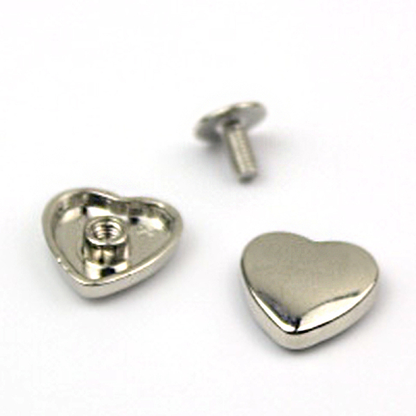 PandaHall Zinc Alloy Rivet Set, with Screw, for Purse Handbag Shoes Leather Craft Clothes Belt, Heart, Platinum, 13.5x13.5mm Alloy Heart
PandaHall Zinc Alloy Rivet Set, with Screw, for Purse Handbag Shoes Leather Craft Clothes Belt, Heart, Platinum, 13.5x13.5mm Alloy Heart
