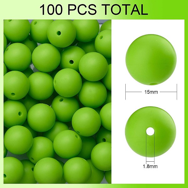 PandaHall 100Pcs Silicone Beads Round Rubber Bead 15MM Loose Spacer Beads for DIY Supplies Jewelry Keychain Making, Yellow Green, 15mm...
PandaHall 100Pcs Silicone Beads Round Rubber Bead 15MM Loose Spacer Beads for DIY Supplies Jewelry Keychain Making, Yellow Green, 15mm...
