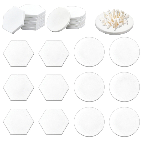 PandaHall CHGCRAFT 12Pcs 2Styles Coral Frag Plate Base Porcelain Coralline Coral Frag Bases Flat Round Hexagon Coral Frag Tiles for Most..., White
PandaHall CHGCRAFT 12Pcs 2Styles Coral Frag Plate Base Porcelain Coralline Coral Frag Bases Flat Round Hexagon Coral Frag Tiles for Most..., White