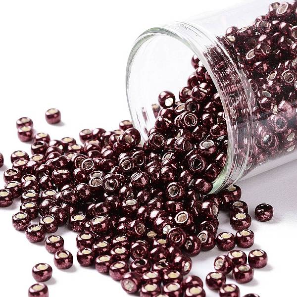 PandaHall TOHO Round Seed Beads, Japanese Seed Beads, (564) Galvanized Cabernet, 8/0, 3mm, Hole: 1mm, about 1110pcs/50g Glass Purple
PandaHall TOHO Round Seed Beads, Japanese Seed Beads, (564) Galvanized Cabernet, 8/0, 3mm, Hole: 1mm, about 1110pcs/50g Glass Purple