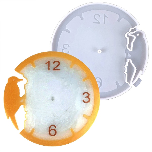 PandaHall Flat Round with Woodpecker DIY Silicone Clock Display Molds, Resin Casting Molds, for UV Resin, Epoxy Resin Craft Making, White...
PandaHall Flat Round with Woodpecker DIY Silicone Clock Display Molds, Resin Casting Molds, for UV Resin, Epoxy Resin Craft Making, White...