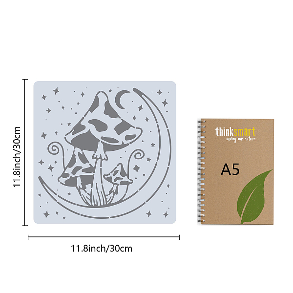 PandaHall PET Plastic Hollow Out Drawing Painting Stencils Templates, Square, Mushroom Pattern, 300x300mm Plastic Mushroom
PandaHall PET Plastic Hollow Out Drawing Painting Stencils Templates, Square, Mushroom Pattern, 300x300mm Plastic Mushroom