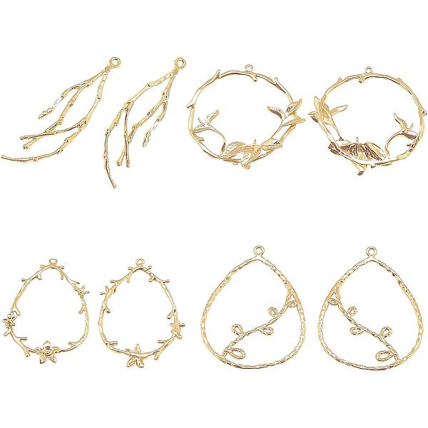 PandaHall BENECREAT 16Pcs 4 Style Brass Pendants,with Loops, Botany, Real 18K Gold Plated, 43x13x2mm, Hole: 1mm Brass Mixed Shapes
PandaHall BENECREAT 16Pcs 4 Style Brass Pendants,with Loops, Botany, Real 18K Gold Plated, 43x13x2mm, Hole: 1mm Brass Mixed Shapes