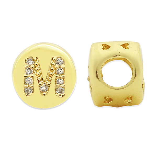 PandaHall Brass Micro Pave Clear Cubic Zirconia Beads, Flat Round with Letter, Letter.M, 7.5x6.5mm, Hole: 3.5mm, 3pcs/bag Brass+Cubic...
PandaHall Brass Micro Pave Clear Cubic Zirconia Beads, Flat Round with Letter, Letter.M, 7.5x6.5mm, Hole: 3.5mm, 3pcs/bag Brass+Cubic...