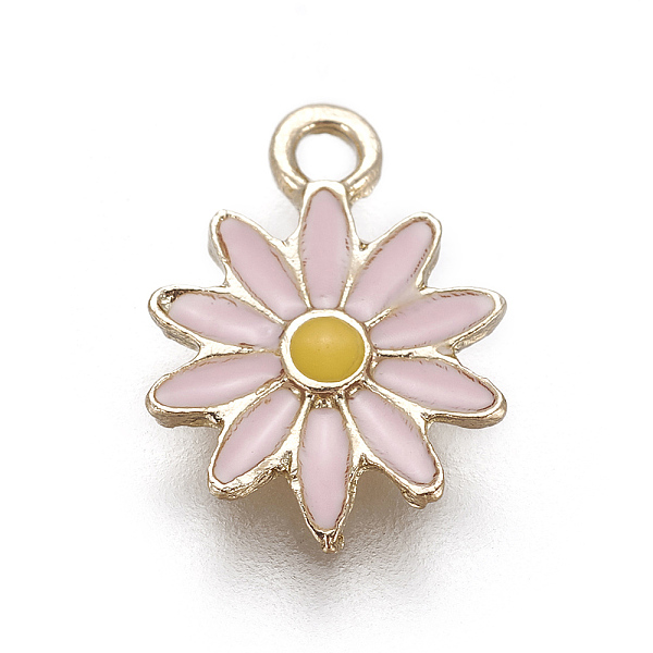 PandaHall Alloy Enamel Charms, Chrysanthemum, Light Gold, Pearl Pink, 13x9x1mm, Hole: 1.4mm Alloy+Enamel Flower
PandaHall Alloy Enamel Charms, Chrysanthemum, Light Gold, Pearl Pink, 13x9x1mm, Hole: 1.4mm Alloy+Enamel Flower