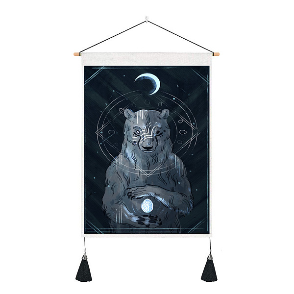PandaHall Bear & Moon Pattern Polyester Wall Hanging Tapestry, for Bedroom Living Room Decoration, Rectangle, Prussian Blue, 500x350mm...
PandaHall Bear & Moon Pattern Polyester Wall Hanging Tapestry, for Bedroom Living Room Decoration, Rectangle, Prussian Blue, 500x350mm...