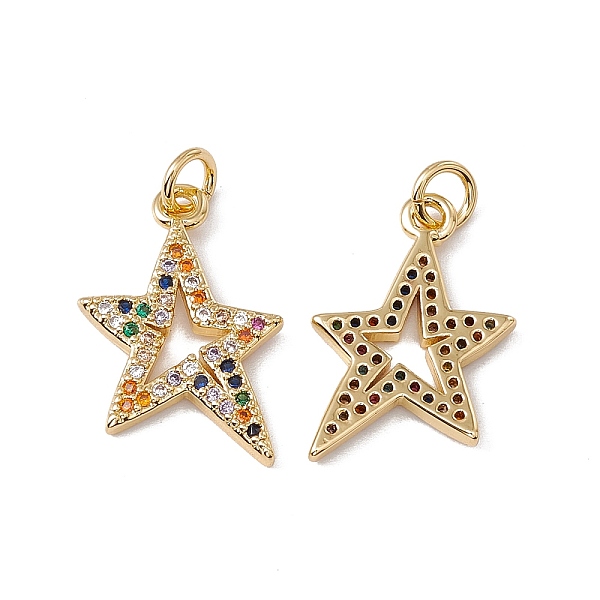 PandaHall Brass Micro Pave Colorful Cubic Zirconia Pendants, with Jump Ring, Cadmium Free & Nickel Free & Lead Free, Rack Plating, Star...
PandaHall Brass Micro Pave Colorful Cubic Zirconia Pendants, with Jump Ring, Cadmium Free & Nickel Free & Lead Free, Rack Plating, Star...