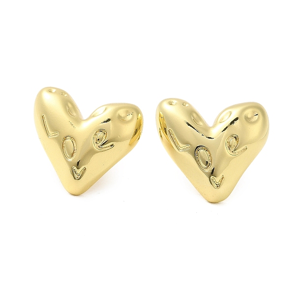 PandaHall Rack Plating Brass Heart Stud Earrings, Cadmium Free & Lead Free, Real 18K Gold Plated, 19.5x21.5mm Brass Heart
PandaHall Rack Plating Brass Heart Stud Earrings, Cadmium Free & Lead Free, Real 18K Gold Plated, 19.5x21.5mm Brass Heart