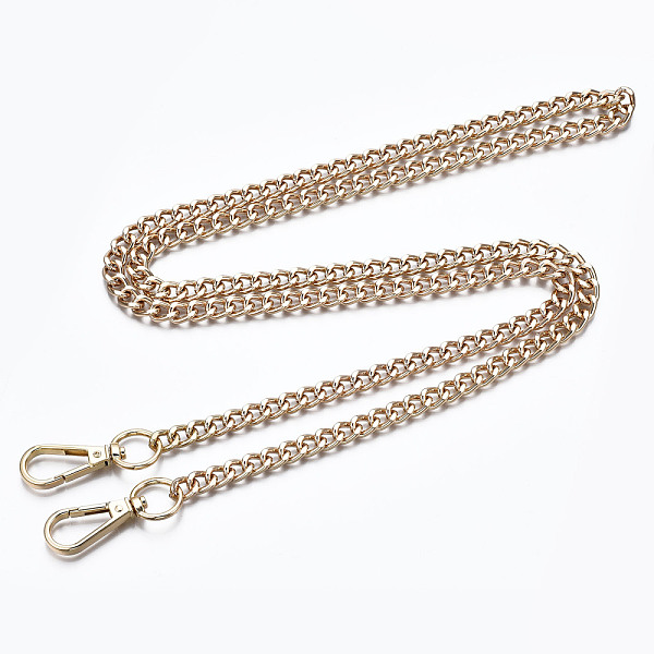 PandaHall Bag Chains Straps, Iron Curb Link Chains, with Alloy Swivel Clasps, for Bag Replacement Accessories, Light Gold, 1200x8mm Iron
PandaHall Bag Chains Straps, Iron Curb Link Chains, with Alloy Swivel Clasps, for Bag Replacement Accessories, Light Gold, 1200x8mm Iron