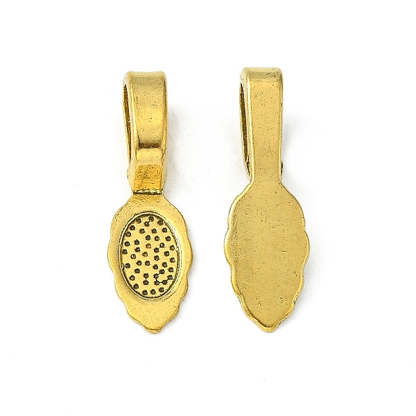PandaHall Tibetan Style Alloy Glue-on Flat Pad Bails, Cadmium Free & Lead Free, Antique Golden, 26x8x7mm, Hole: 5x8mm Alloy
PandaHall Tibetan Style Alloy Glue-on Flat Pad Bails, Cadmium Free & Lead Free, Antique Golden, 26x8x7mm, Hole: 5x8mm Alloy
