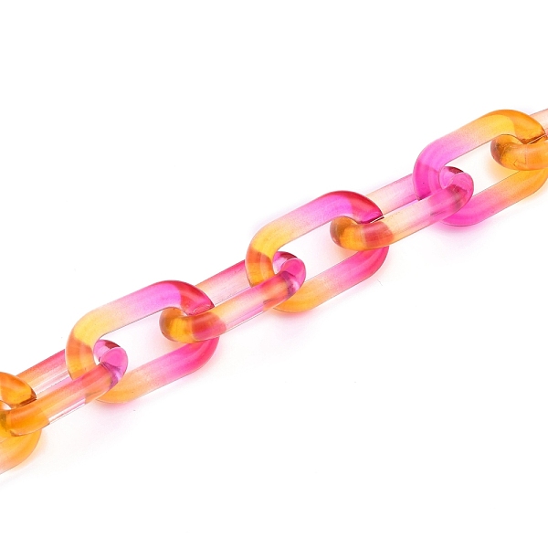 PandaHall Handmade Two Tone Transparent Acrylic Cable Chains, Quick Link Chains, Unwelded, Orange Red, 38.5x23.5x6.5mm, 39.37 inch(1m)...
PandaHall Handmade Two Tone Transparent Acrylic Cable Chains, Quick Link Chains, Unwelded, Orange Red, 38.5x23.5x6.5mm, 39.37 inch(1m)...