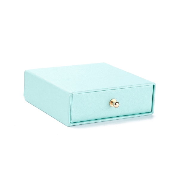 PandaHall Square Paper Drawer Jewelry Set Box, with Brass Rivet, for Earring, Ring and Necklace Gifts Packaging, Pale Turquoise, 9x9x3~3.2cm...
PandaHall Square Paper Drawer Jewelry Set Box, with Brass Rivet, for Earring, Ring and Necklace Gifts Packaging, Pale Turquoise, 9x9x3~3.2cm...