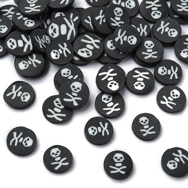 PandaHall Halloween Theme Handmade Polymer Clay Cabochons, Skeleton, Black, 5.5x1mm, about 29411pcs/1000g Polymer Clay Skeleton Black
PandaHall Halloween Theme Handmade Polymer Clay Cabochons, Skeleton, Black, 5.5x1mm, about 29411pcs/1000g Polymer Clay Skeleton Black