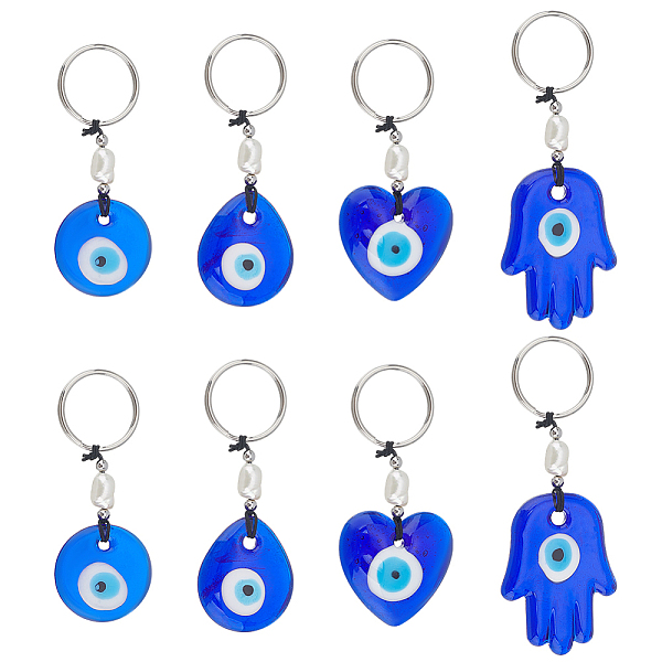 PandaHall 8 Pcs 4 Styles Evil Eye Keychain Charm, Natural Pearl Loose Beads with 304 Stainless Steel Findings Evil Eye Key Rings Protection..., Blue
PandaHall 8 Pcs 4 Styles Evil Eye Keychain Charm, Natural Pearl Loose Beads with 304 Stainless Steel Findings Evil Eye Key Rings Protection..., Blue