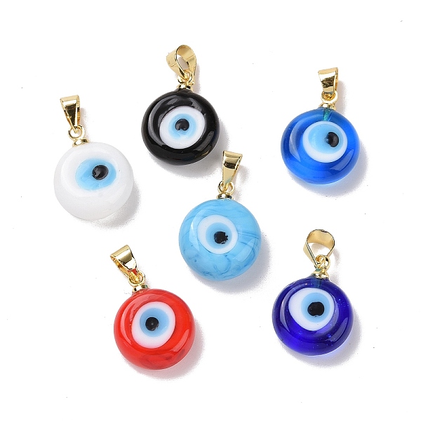 PandaHall Handmade Lampwork Evil Eye Pendants, with Real 18K Gold Plated Brass Findings, Cadmium Free & Lead Free, Mixed Color, 15x12x5mm..., Multicolor
PandaHall Handmade Lampwork Evil Eye Pendants, with Real 18K Gold Plated Brass Findings, Cadmium Free & Lead Free, Mixed Color, 15x12x5mm..., Multicolor