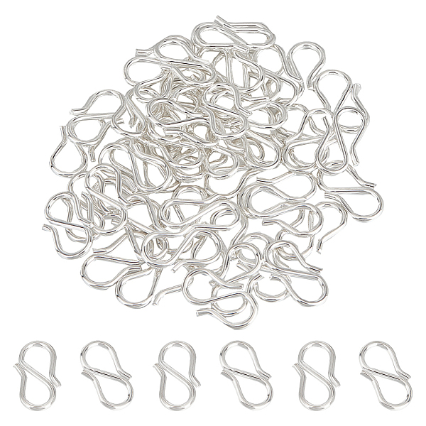 PandaHall Unicraftale 50Pcs 304 Stainless Steel S-Hook Clasps, Silver, 13x7x1mm, Hole: 6x4mm 304 Stainless Steel
PandaHall Unicraftale 50Pcs 304 Stainless Steel S-Hook Clasps, Silver, 13x7x1mm, Hole: 6x4mm 304 Stainless Steel