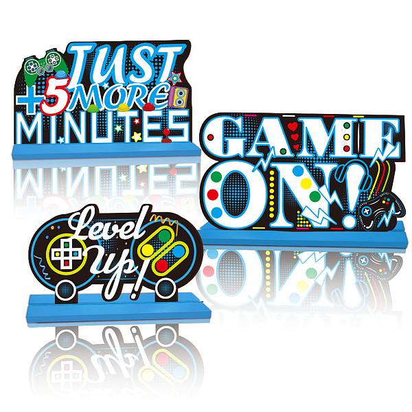 PandaHall BENECREAT 3 Sets 3 Styles Game Theme Wood Table Sign Display Ornaments, for Home Desks Decor, Word, Word, 200x120mm, 1 set/style...
PandaHall BENECREAT 3 Sets 3 Styles Game Theme Wood Table Sign Display Ornaments, for Home Desks Decor, Word, Word, 200x120mm, 1 set/style...