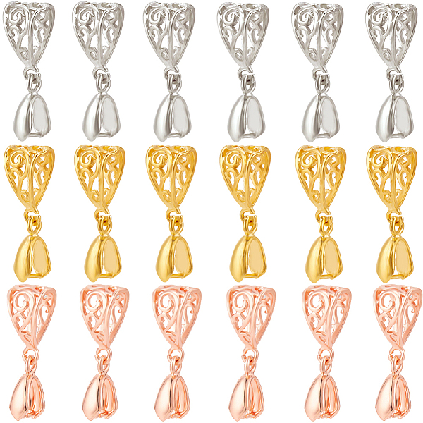 PandaHall SUNNYCLUE 30Pcs 3 Colors Filigree Rack Plating Brass Pendant Pinch Bails, Ice Pick Pinch Bails, Mixed Color, 13x8x5mm, Hole: 5x9mm...
PandaHall SUNNYCLUE 30Pcs 3 Colors Filigree Rack Plating Brass Pendant Pinch Bails, Ice Pick Pinch Bails, Mixed Color, 13x8x5mm, Hole: 5x9mm...