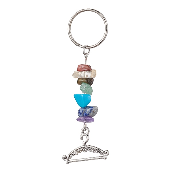 PandaHall Tibetan Style Zinc Alloy Keychains, with Synthetic & Natural Mixed Gemstone and Iron Split Key Rings, Hanger, 7.3cm, Hanger...
PandaHall Tibetan Style Zinc Alloy Keychains, with Synthetic & Natural Mixed Gemstone and Iron Split Key Rings, Hanger, 7.3cm, Hanger...
