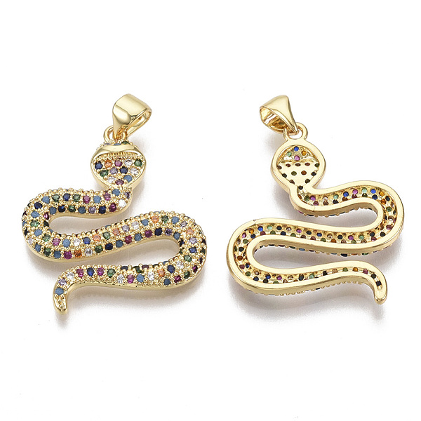 PandaHall Brass Micro Pave Cubic Zirconia Pendants, Nickel Free, Snake, Real 16K Gold Plated, Colorful, 24x21.5x3mm, Hole: 5x3.5mm...
PandaHall Brass Micro Pave Cubic Zirconia Pendants, Nickel Free, Snake, Real 16K Gold Plated, Colorful, 24x21.5x3mm, Hole: 5x3.5mm...