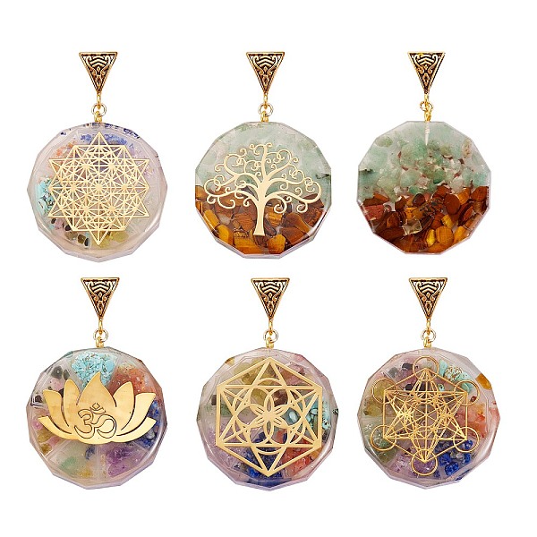 PandaHall 5Pcs 5 Style Transparent Epoxy Resin Pendants, with Natural Gemstone Chip and Antique Golden Tone Iron Peg Bail and Foil, with...
PandaHall 5Pcs 5 Style Transparent Epoxy Resin Pendants, with Natural Gemstone Chip and Antique Golden Tone Iron Peg Bail and Foil, with...