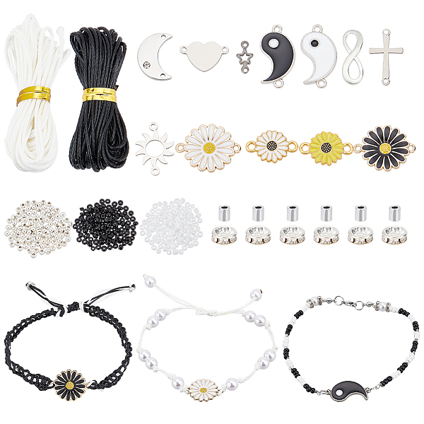 PandaHall DIY Yin Yang Match Couple Bracelet Making Kit, Including Glass Seed Beads, Cross & Infinity & Sun & Star & Daisy Flower..., Multicolor
PandaHall DIY Yin Yang Match Couple Bracelet Making Kit, Including Glass Seed Beads, Cross & Infinity & Sun & Star & Daisy Flower..., Multicolor