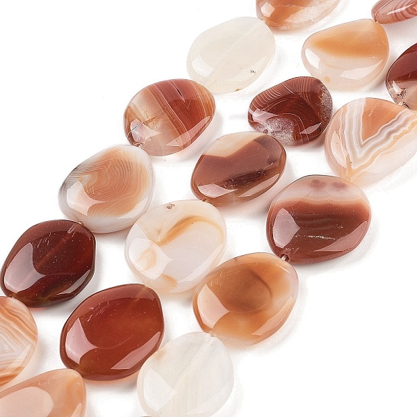 PandaHall Natural Striped Agate/Banded Agate Beads Strands, Dyed & Heated, Flat Oval, 24~29x19~24x5.5~6mm, Hole: 1.2mm, about 15pcs/strand...
PandaHall Natural Striped Agate/Banded Agate Beads Strands, Dyed & Heated, Flat Oval, 24~29x19~24x5.5~6mm, Hole: 1.2mm, about 15pcs/strand...