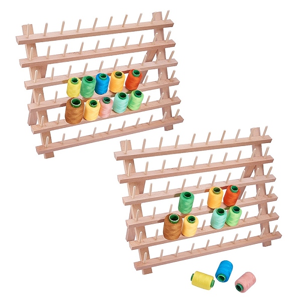 PandaHall 60 Spools Solid Wood Sewing Embroidery Thread Stand Holder Rack, BurlyWood, 32x40cm Wood Orange
PandaHall 60 Spools Solid Wood Sewing Embroidery Thread Stand Holder Rack, BurlyWood, 32x40cm Wood Orange